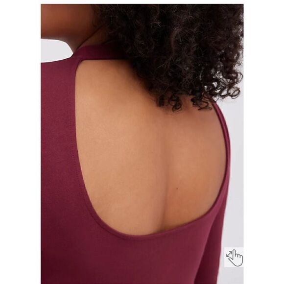 Torrid Foxy Open Back Long Sleeve Tee (Sz 2) - Picture 3 of 7